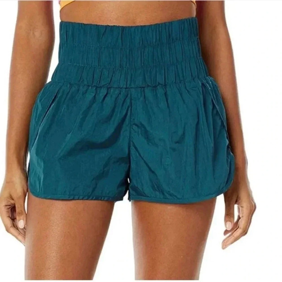 Free People Pants - Free People FP Movement The Way Home Short Teal Blue Green Lined Running S